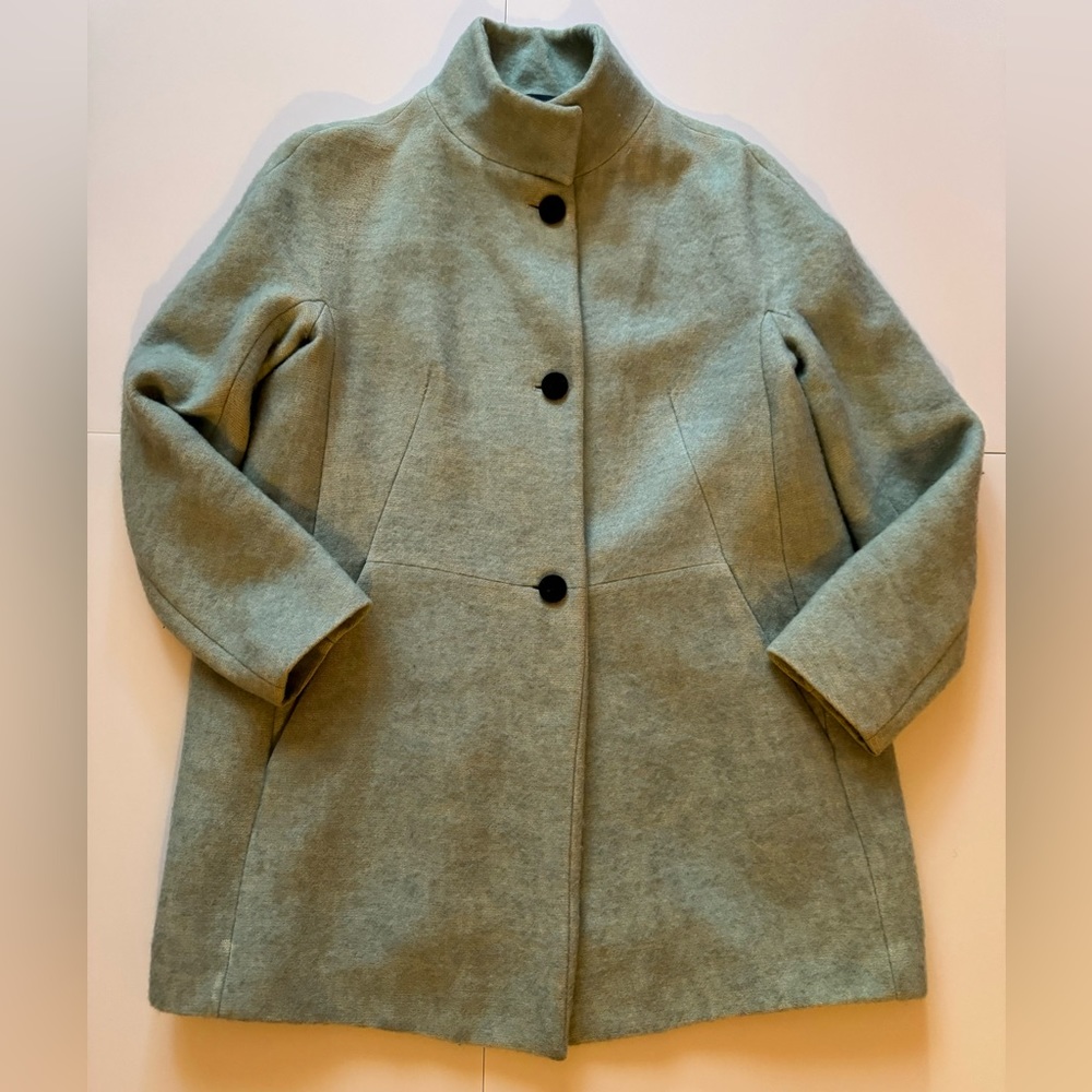 Zara Sky Blue Prim and Proper Coat Sz XS GUC